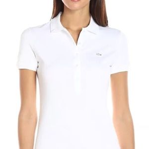 Lacoste polo shirts, new w/tag, white cotton